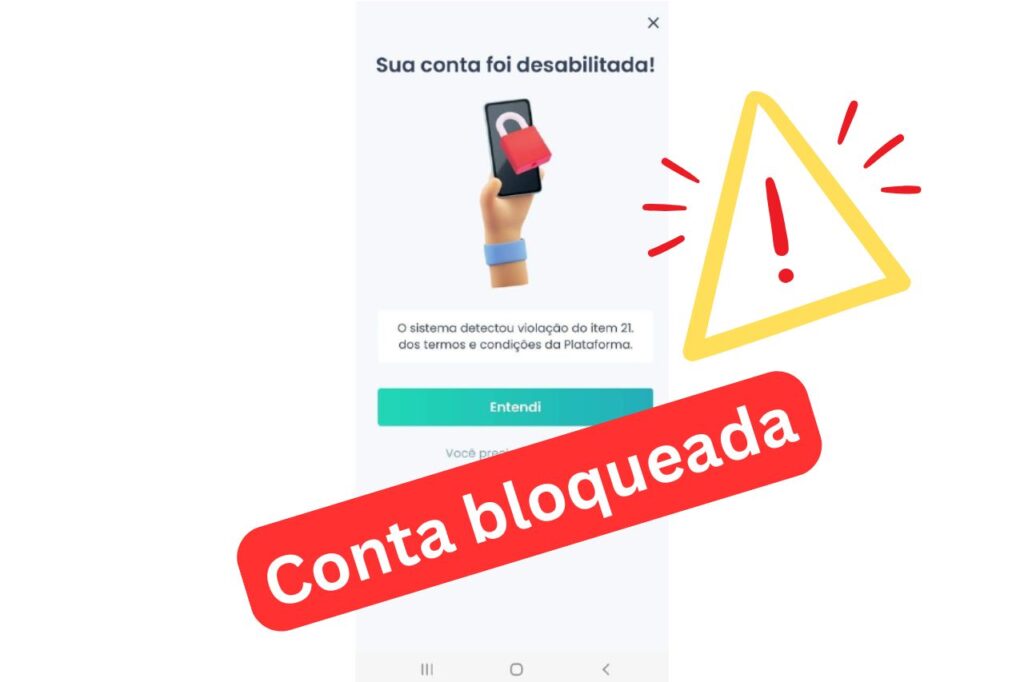 notificação de conta bloqueada rappi